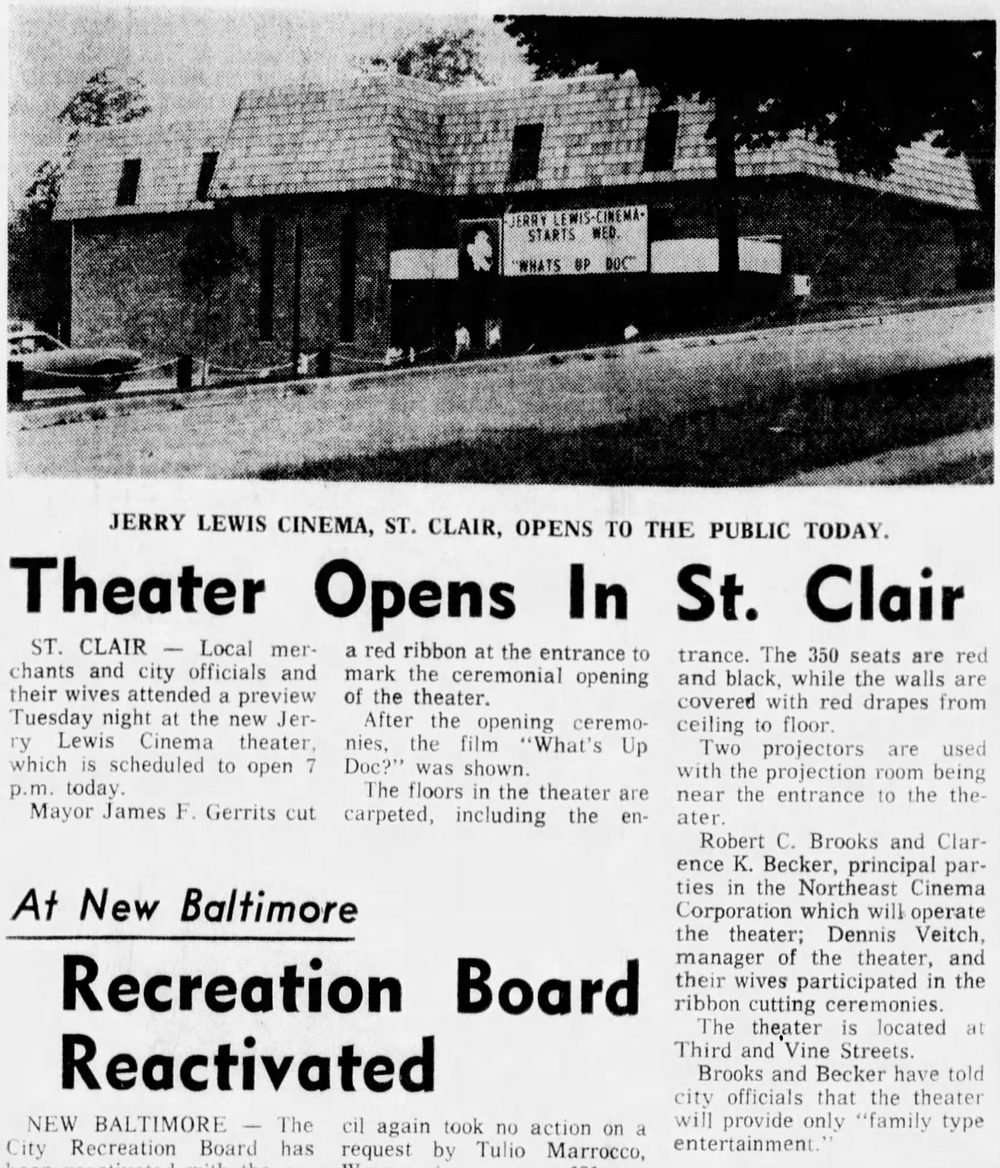 Riverview Cinema - Sept 13 1972 Article (newer photo)
